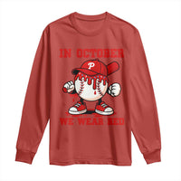 Red October Phillies Long Sleeve Shirt Philadelphia Baseball Drip Boy - Wonder Print Shop