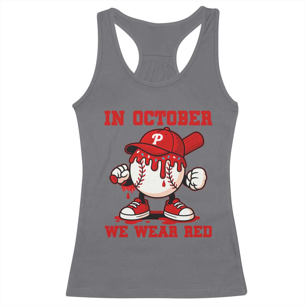 Red October Phillies Racerback Tank Top Philadelphia Baseball Drip Boy - Wonder Print Shop