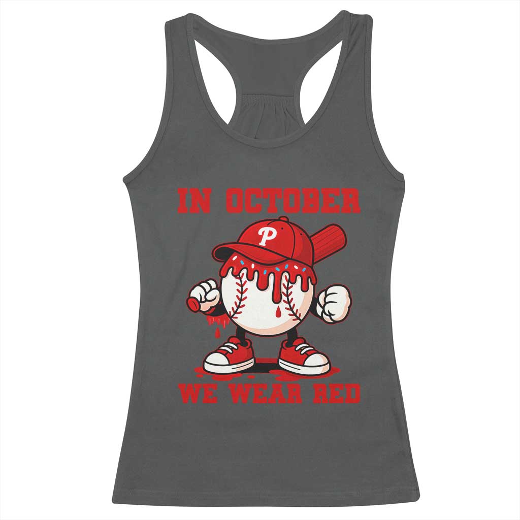Red October Phillies Racerback Tank Top Philadelphia Baseball Drip Boy - Wonder Print Shop