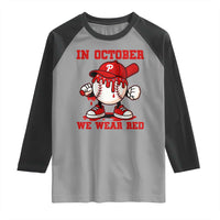 Red October Phillies Raglan Shirt Philadelphia Baseball Drip Boy - Wonder Print Shop