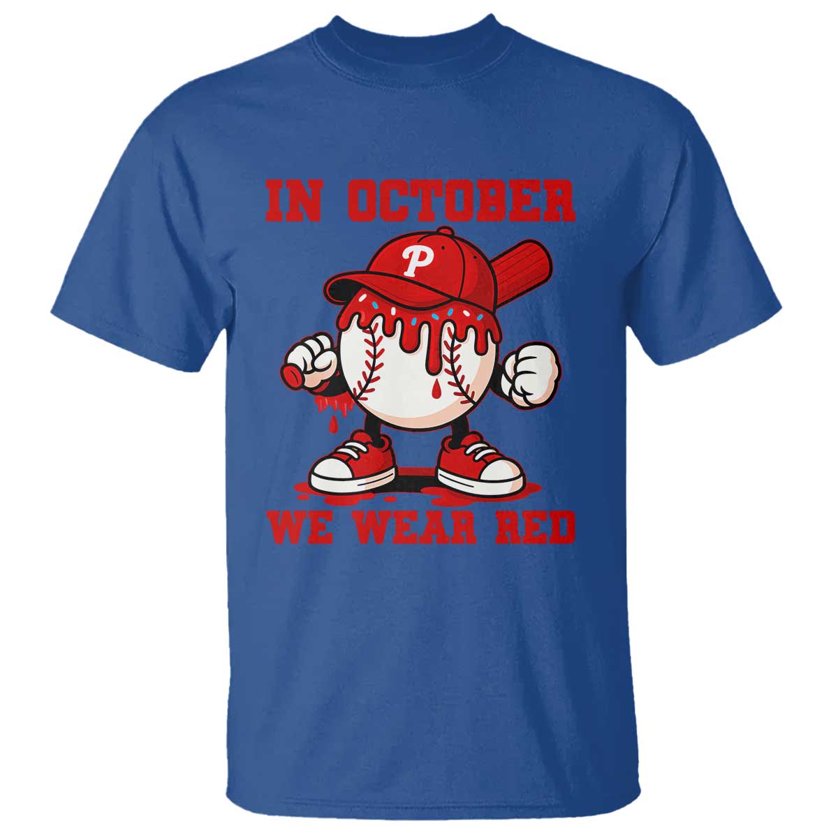 Red October Phillies T Shirt Philadelphia Baseball Drip Boy - Wonder Print Shop