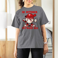 Red October Phillies T Shirt For Women Philadelphia Baseball Drip Boy - Wonder Print Shop