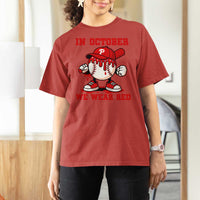 Red October Phillies T Shirt For Women Philadelphia Baseball Drip Boy - Wonder Print Shop