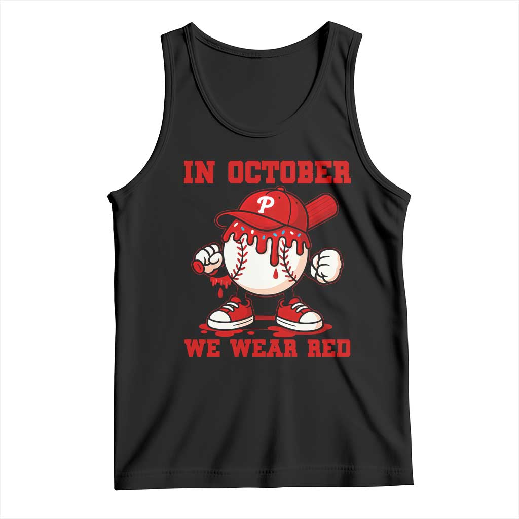 Red October Phillies Tank Top Philadelphia Baseball Drip Boy - Wonder Print Shop