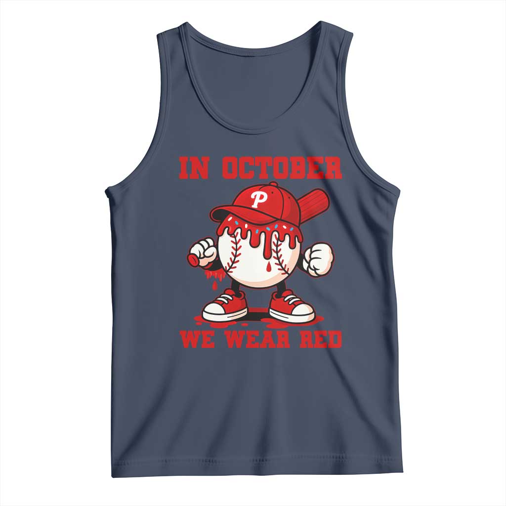 Red October Phillies Tank Top Philadelphia Baseball Drip Boy - Wonder Print Shop