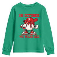 Red October Phillies Youth Sweatshirt Philadelphia Baseball Drip Boy - Wonder Print Shop