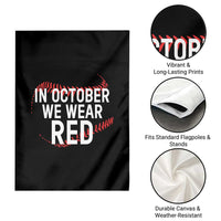 In October We Wear Red Garden Flag Philadelphia Baseball Phillies - Wonder Print Shop
