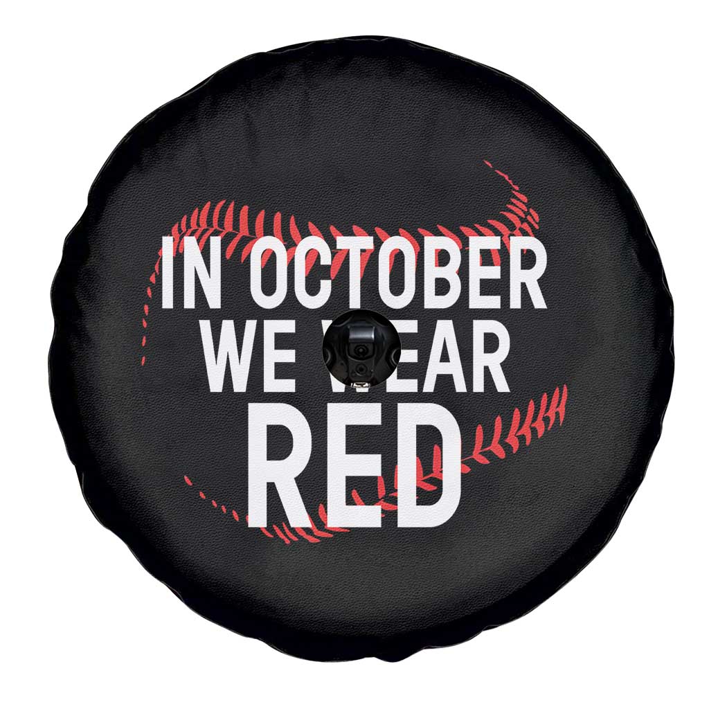 In October We Wear Red Spare Tire Cover Philadelphia Baseball Phillies - Wonder Print Shop