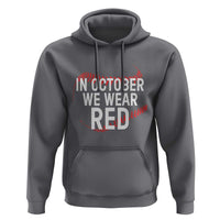 In October We Wear Red Hoodie Philadelphia Baseball Phillies - Wonder Print Shop