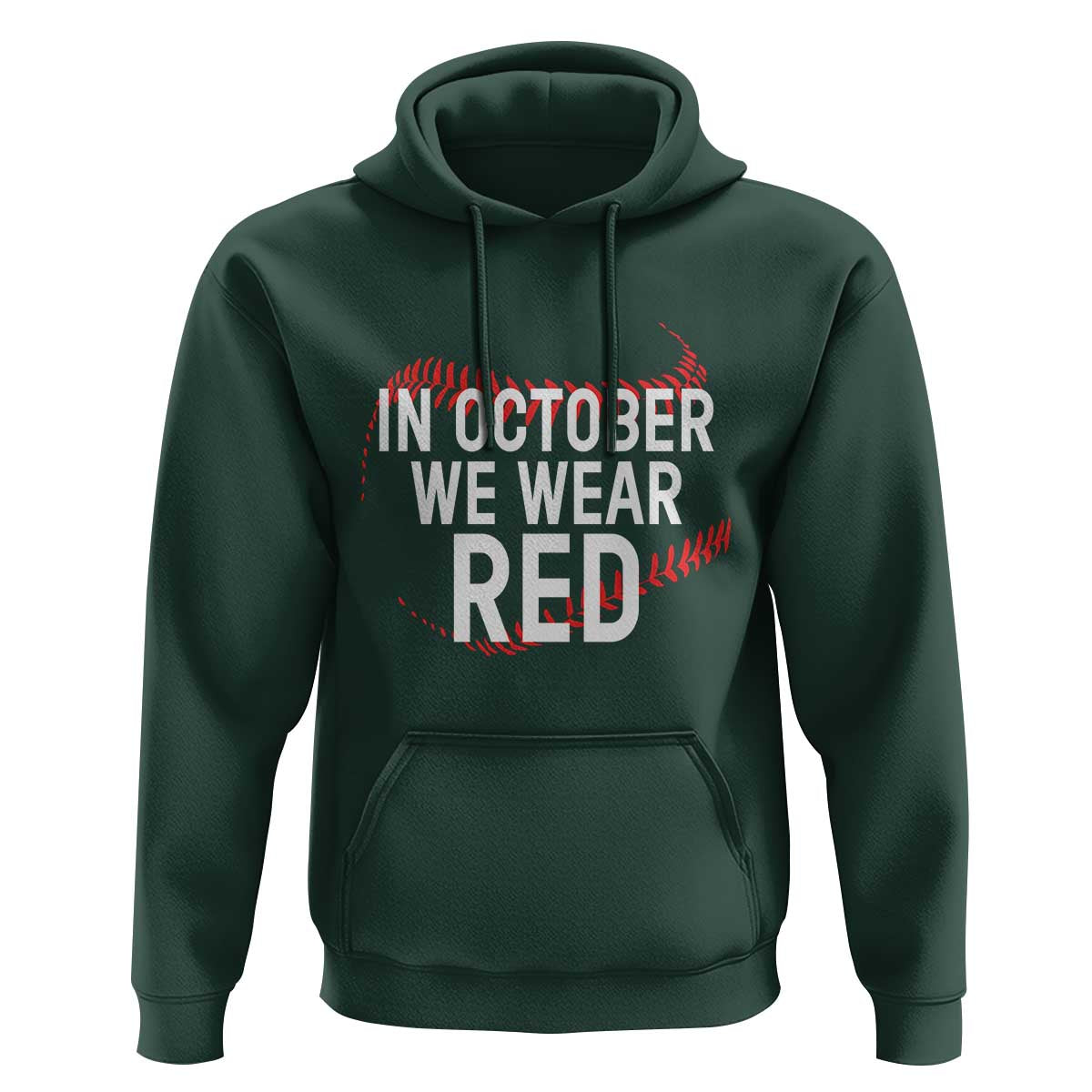 In October We Wear Red Hoodie Philadelphia Baseball Phillies - Wonder Print Shop