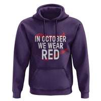 In October We Wear Red Hoodie Philadelphia Baseball Phillies - Wonder Print Shop