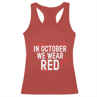 In October We Wear Red Racerback Tank Top Philadelphia Baseball Phillies - Wonder Print Shop