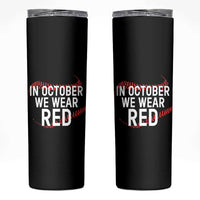 In October We Wear Red Skinny Tumbler Philadelphia Baseball Phillies - Wonder Print Shop