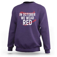 In October We Wear Red Sweatshirt Philadelphia Baseball Phillies - Wonder Print Shop