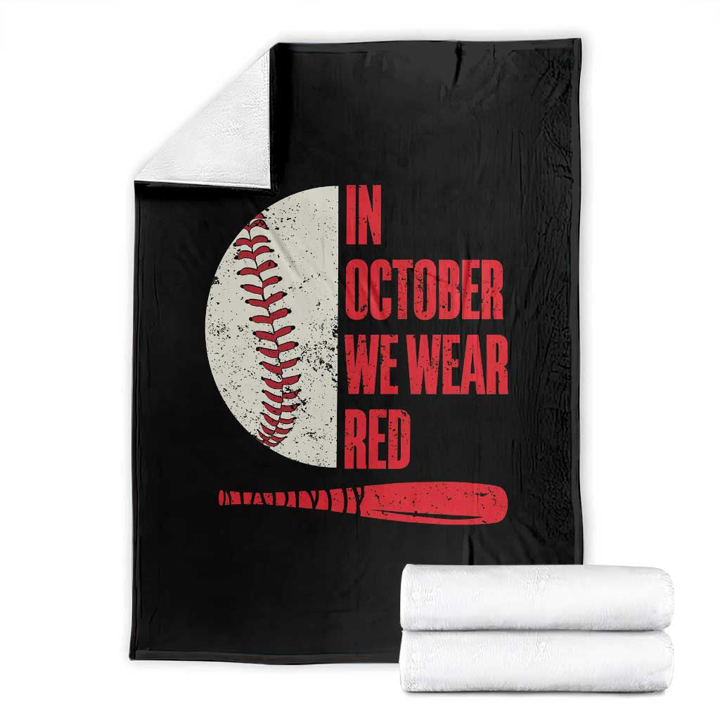 Red October Phillies Throw Blanket Retro Philadelphia Baseball Fan - Wonder Print Shop