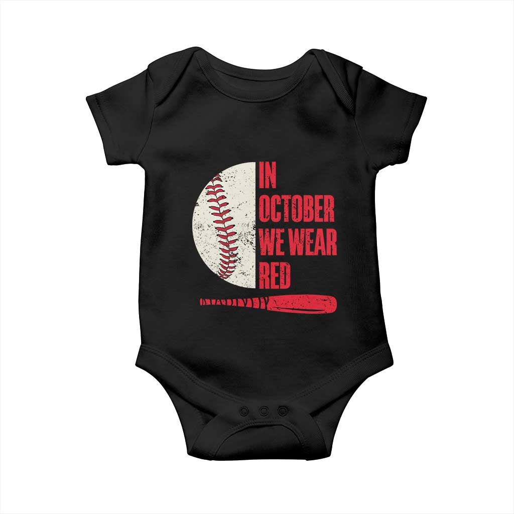 Red October Phillies Baby Onesie Retro Philadelphia Baseball Fan - Wonder Print Shop