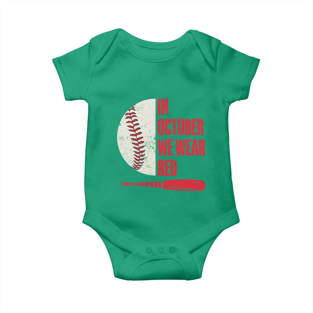 Red October Phillies Baby Onesie Retro Philadelphia Baseball Fan - Wonder Print Shop