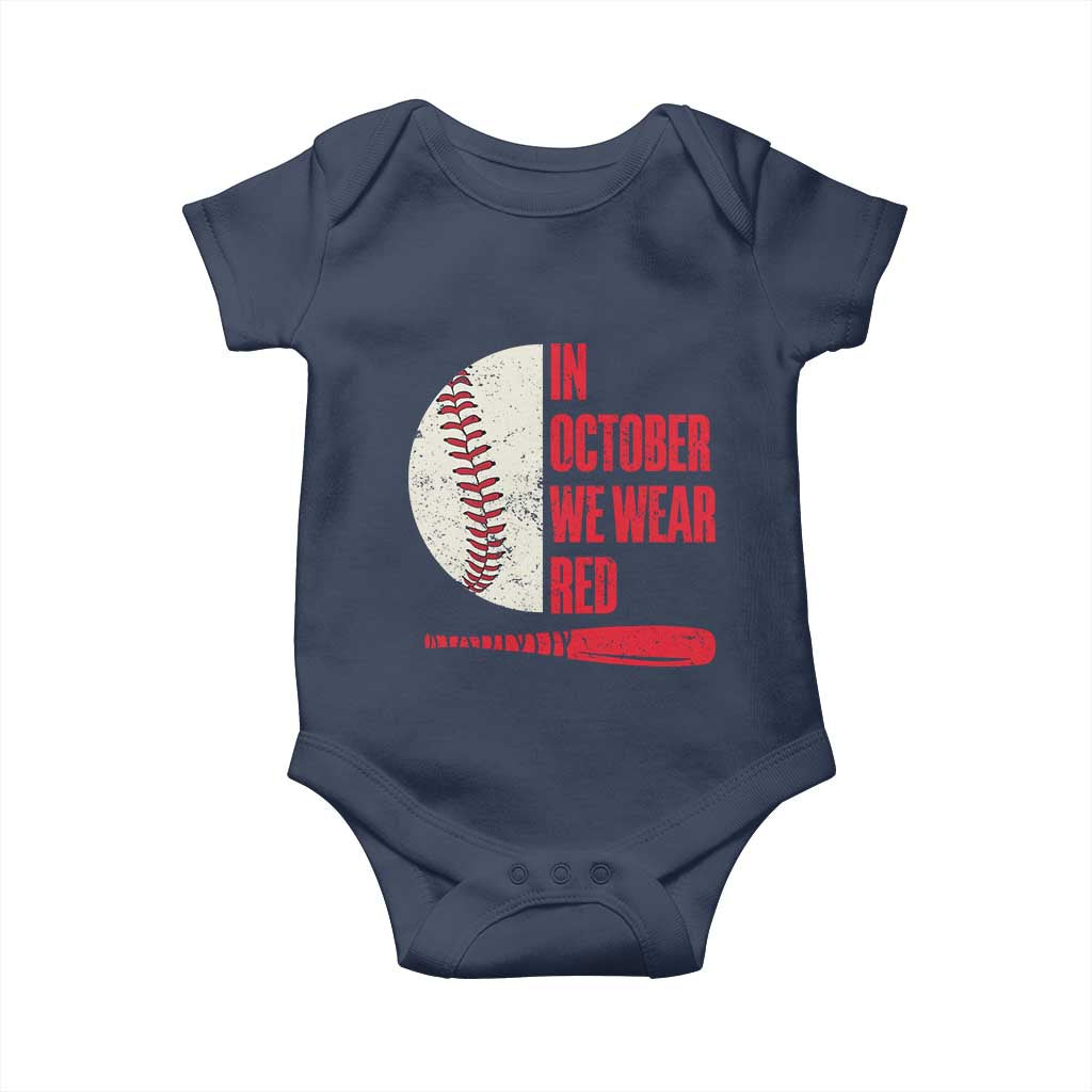 Red October Phillies Baby Onesie Retro Philadelphia Baseball Fan - Wonder Print Shop