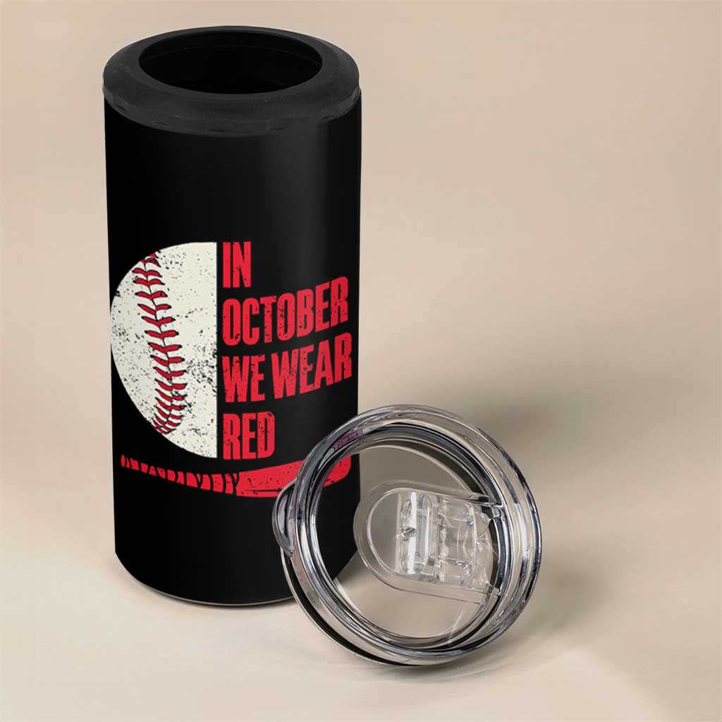 Red October Phillies 4 in 1 Can Cooler Tumbler Retro Philadelphia Baseball Fan - Wonder Print Shop