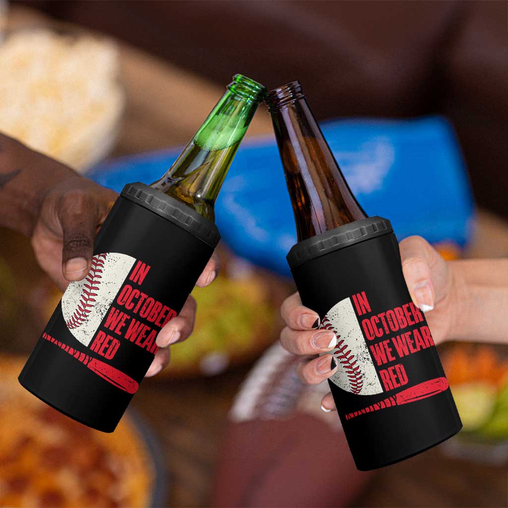 Red October Phillies 4 in 1 Can Cooler Tumbler Retro Philadelphia Baseball Fan - Wonder Print Shop