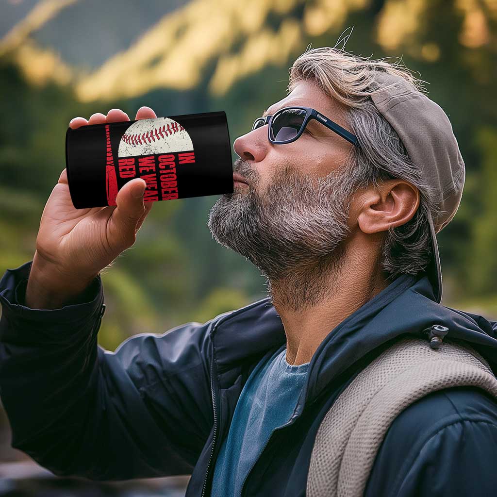 Red October Phillies 4 in 1 Can Cooler Tumbler Retro Philadelphia Baseball Fan - Wonder Print Shop