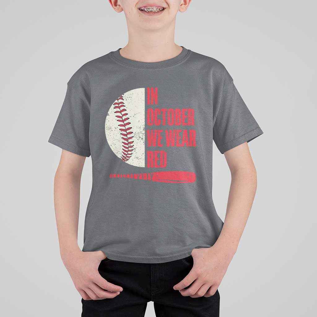 Red October Phillies T Shirt For Kid Retro Philadelphia Baseball Fan - Wonder Print Shop