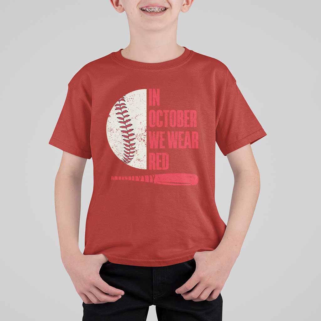 Red October Phillies T Shirt For Kid Retro Philadelphia Baseball Fan - Wonder Print Shop
