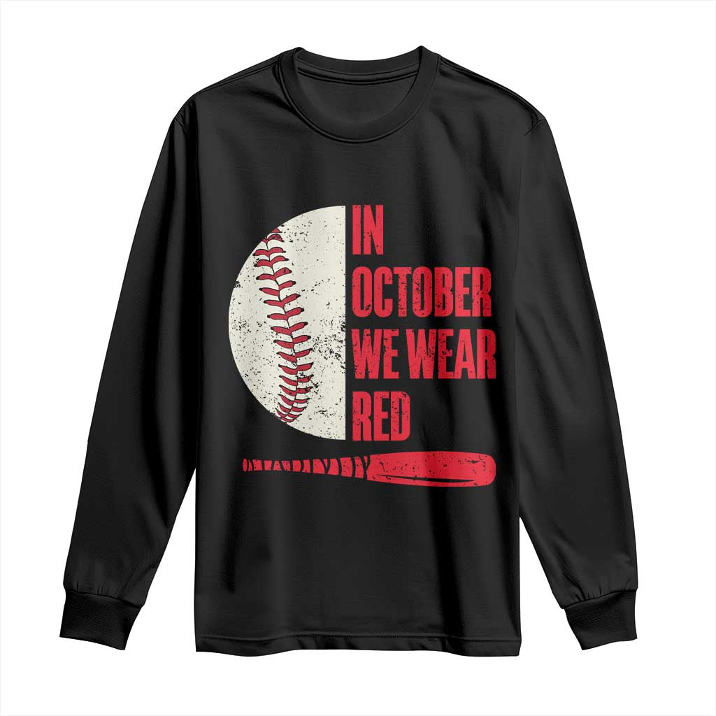 Red October Phillies Long Sleeve Shirt Retro Philadelphia Baseball Fan - Wonder Print Shop