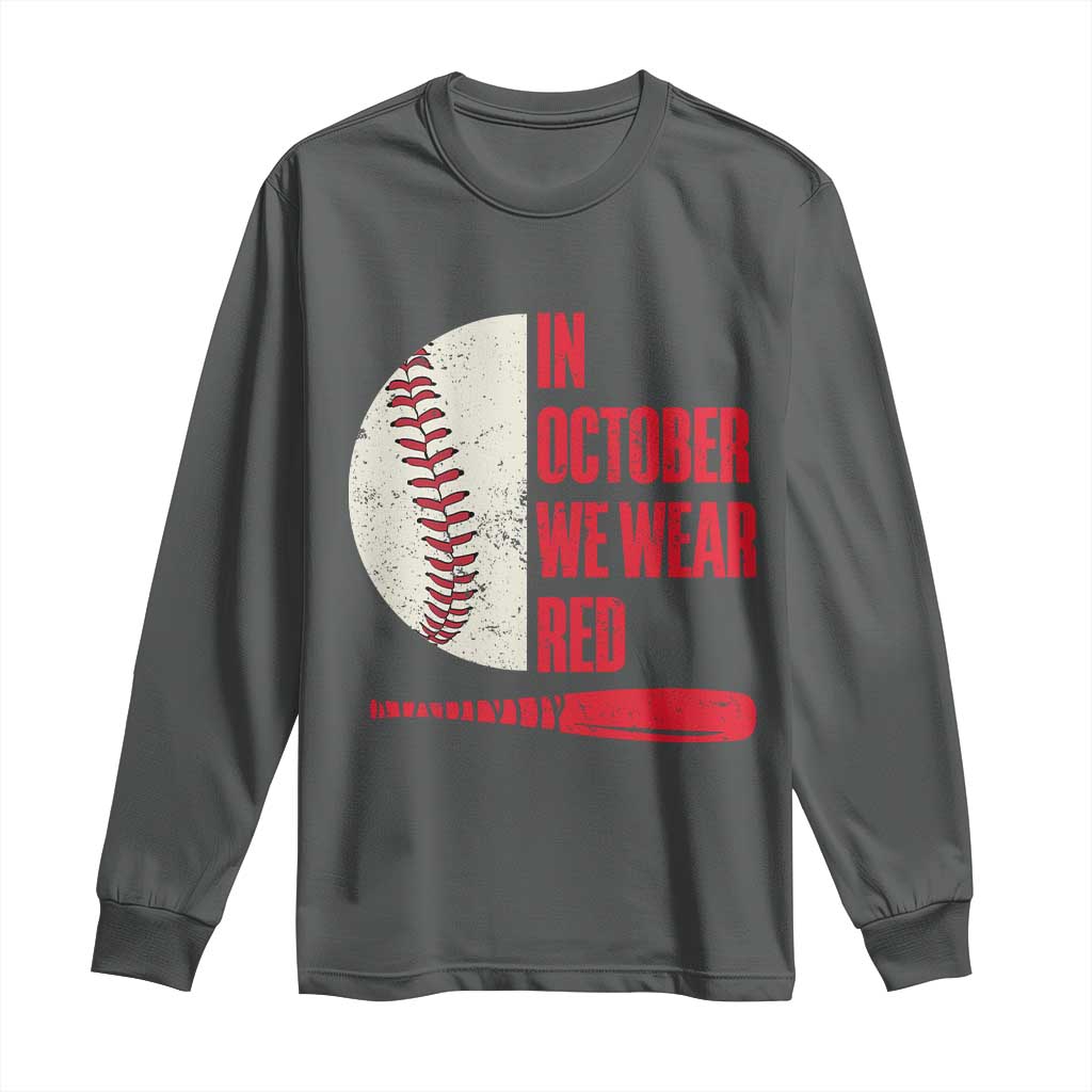 Red October Phillies Long Sleeve Shirt Retro Philadelphia Baseball Fan - Wonder Print Shop