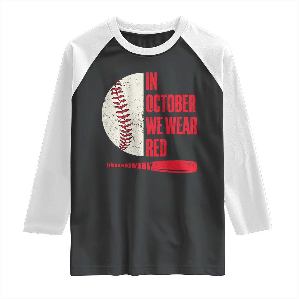 Red October Phillies Raglan Shirt Retro Philadelphia Baseball Fan - Wonder Print Shop
