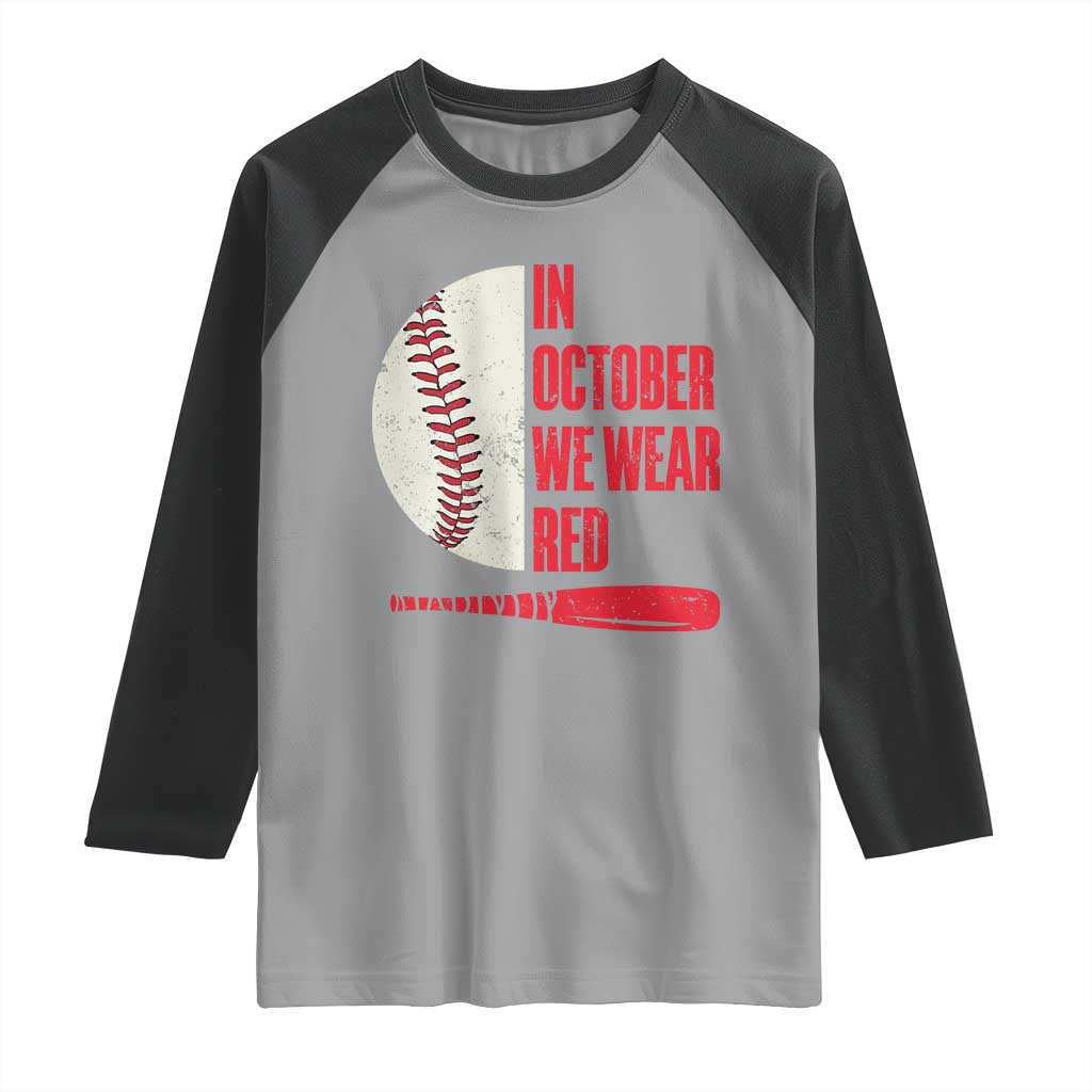 Red October Phillies Raglan Shirt Retro Philadelphia Baseball Fan - Wonder Print Shop