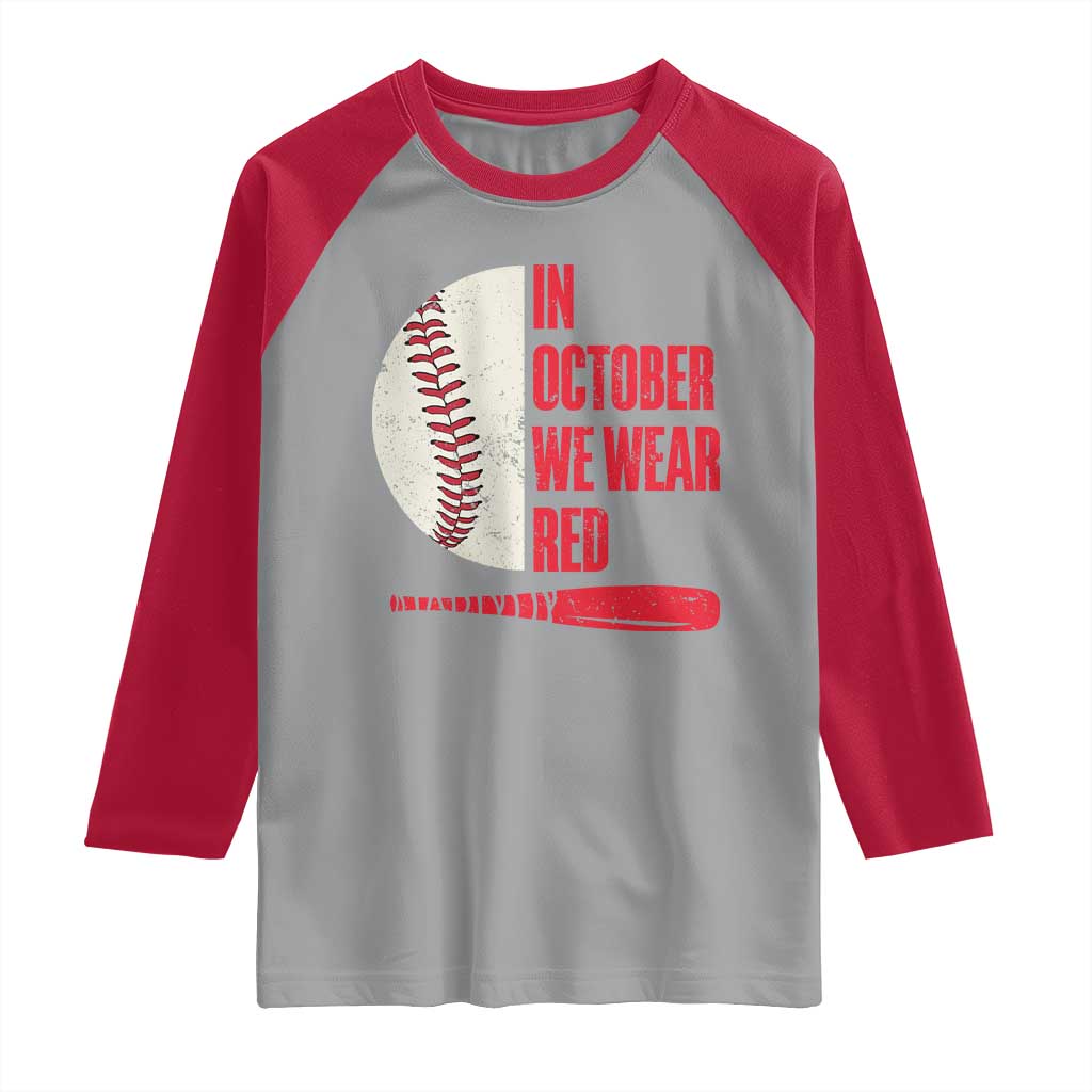 Red October Phillies Raglan Shirt Retro Philadelphia Baseball Fan - Wonder Print Shop