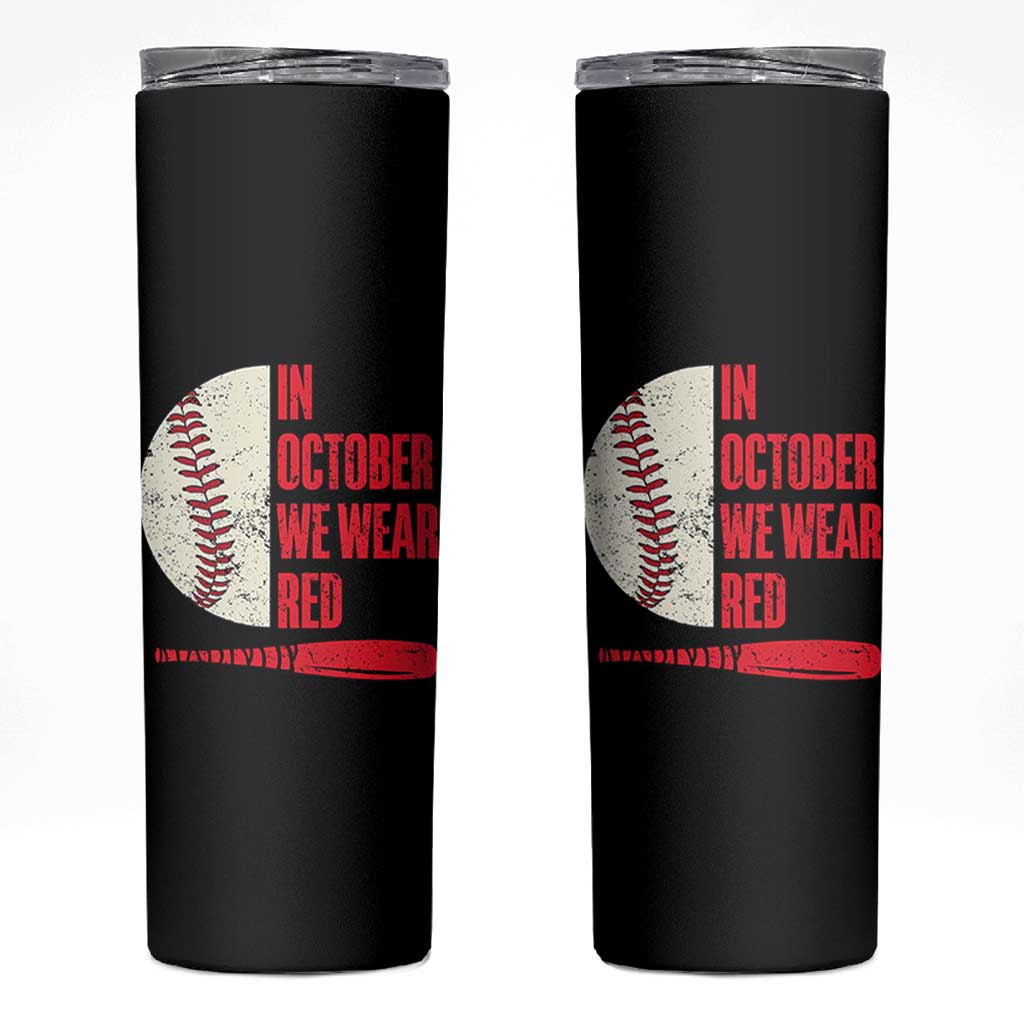 Red October Phillies Skinny Tumbler Retro Philadelphia Baseball Fan - Wonder Print Shop