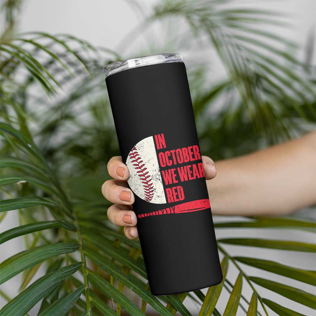 Red October Phillies Skinny Tumbler Retro Philadelphia Baseball Fan - Wonder Print Shop