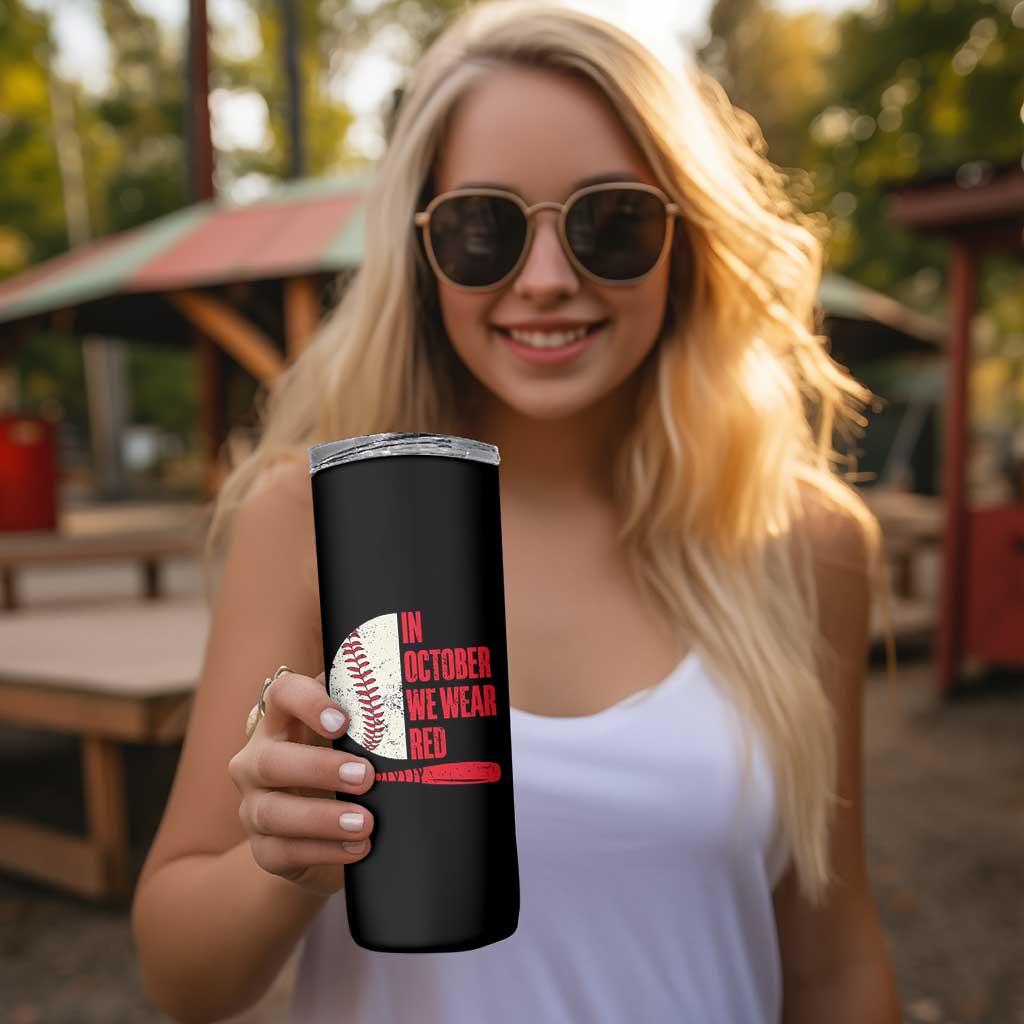 Red October Phillies Skinny Tumbler Retro Philadelphia Baseball Fan - Wonder Print Shop