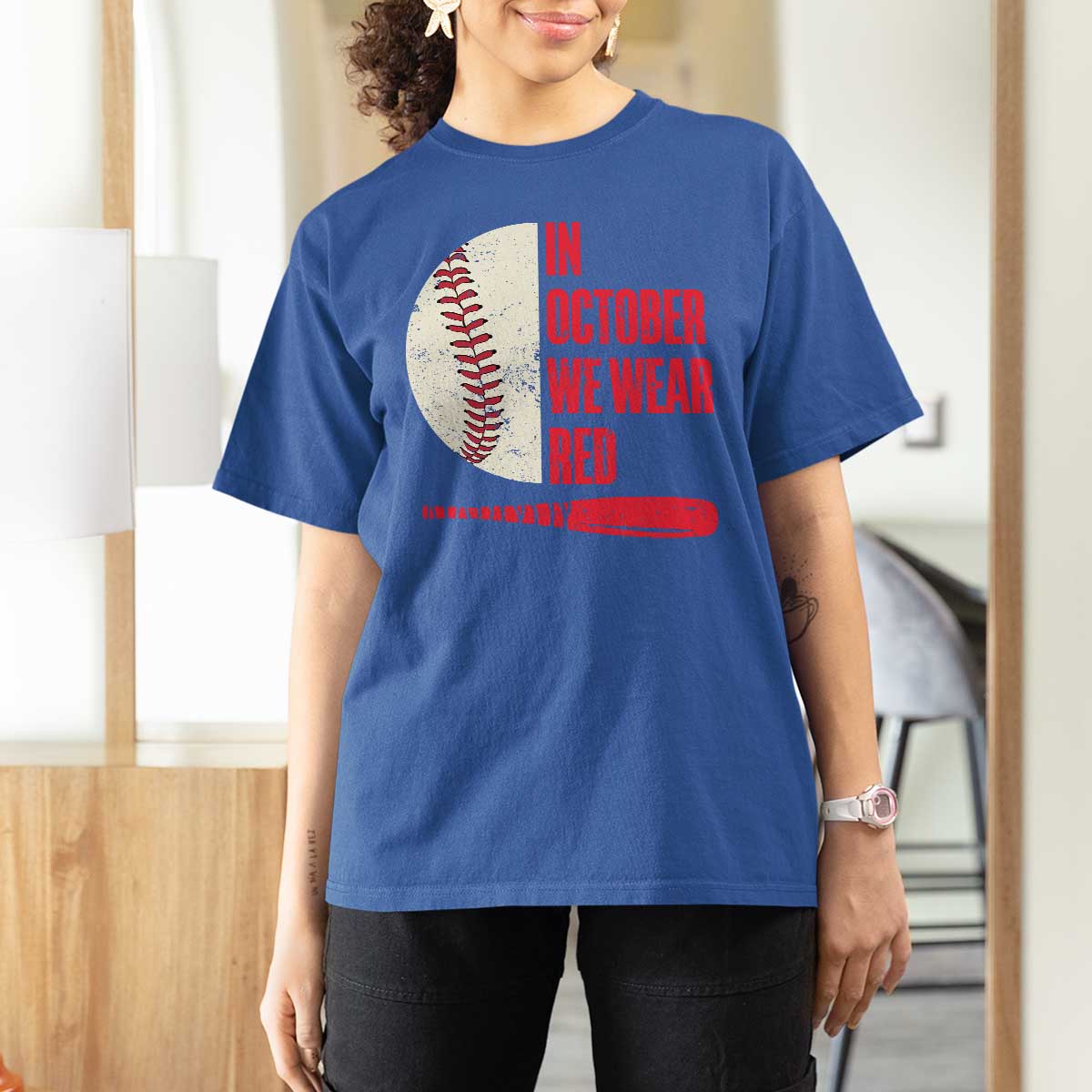 Red October Phillies T Shirt For Women Retro Philadelphia Baseball Fan - Wonder Print Shop