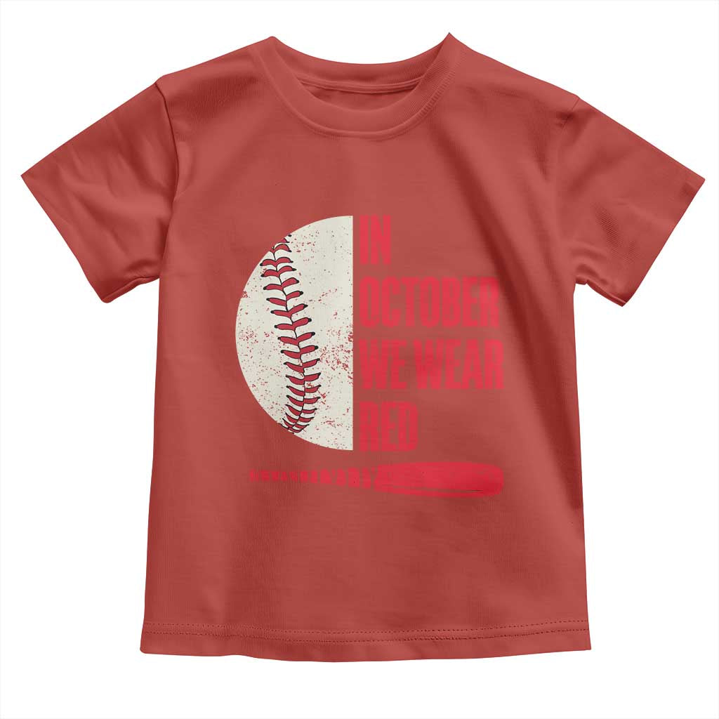 Red October Phillies Toddler T Shirt Retro Philadelphia Baseball Fan - Wonder Print Shop