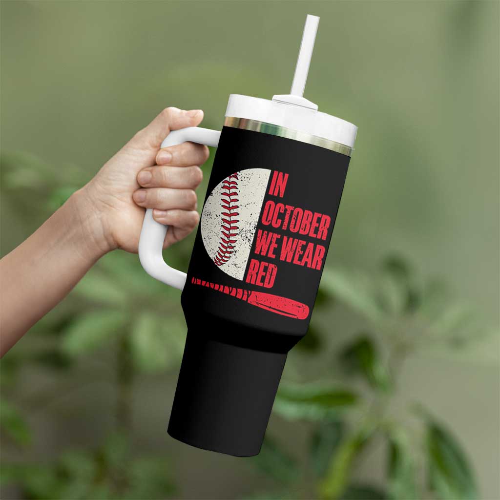 Red October Phillies Tumbler With Handle Retro Philadelphia Baseball Fan - Wonder Print Shop