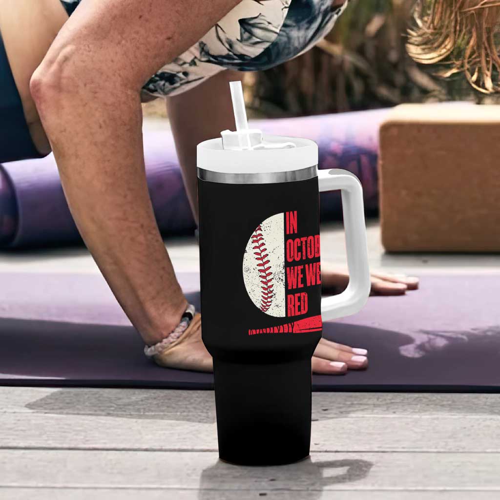 Red October Phillies Tumbler With Handle Retro Philadelphia Baseball Fan - Wonder Print Shop