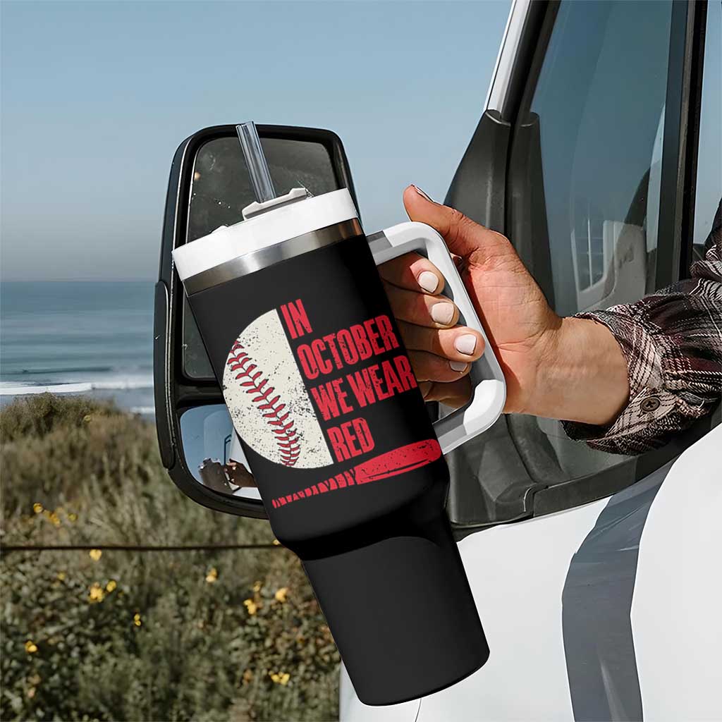 Red October Phillies Tumbler With Handle Retro Philadelphia Baseball Fan - Wonder Print Shop