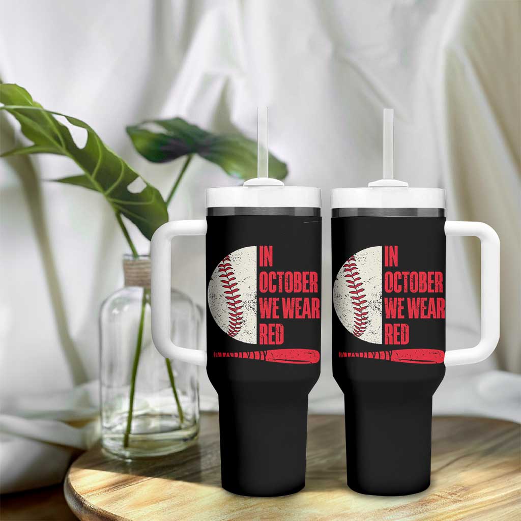 Red October Phillies Tumbler With Handle Retro Philadelphia Baseball Fan - Wonder Print Shop