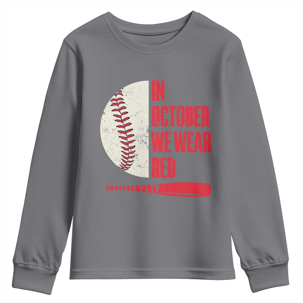 Red October Phillies Youth Sweatshirt Retro Philadelphia Baseball Fan - Wonder Print Shop