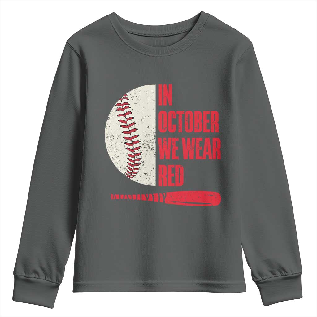 Red October Phillies Youth Sweatshirt Retro Philadelphia Baseball Fan - Wonder Print Shop
