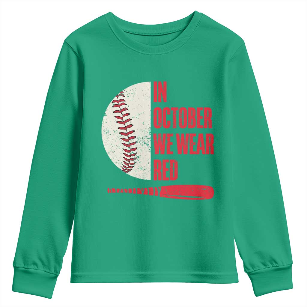 Red October Phillies Youth Sweatshirt Retro Philadelphia Baseball Fan - Wonder Print Shop