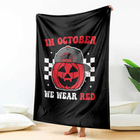 Red October Halloween Throw Blanket Vintage Philadelphia Baseball Fan Jackolantern Pumpkin - Wonder Print Shop
