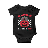 Red October Halloween Baby Onesie Vintage Philadelphia Baseball Fan Jackolantern Pumpkin - Wonder Print Shop