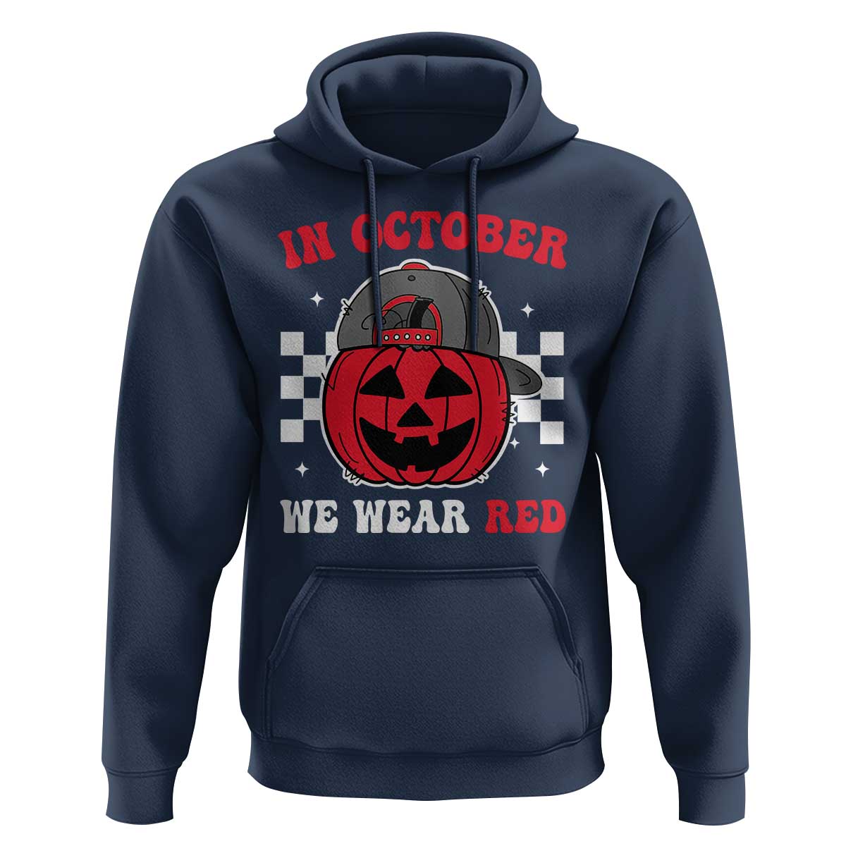 Red October Halloween Hoodie Vintage Philadelphia Baseball Fan Jackolantern Pumpkin - Wonder Print Shop