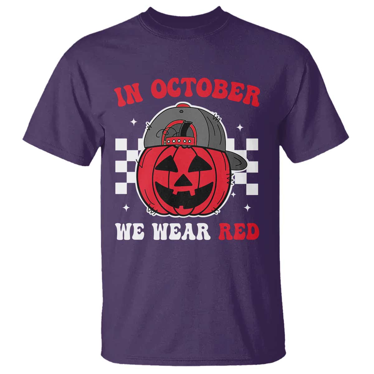 Red October Halloween T Shirt Vintage Philadelphia Baseball Fan Jackolantern Pumpkin - Wonder Print Shop