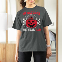 Red October Halloween T Shirt For Women Vintage Philadelphia Baseball Fan Jackolantern Pumpkin - Wonder Print Shop