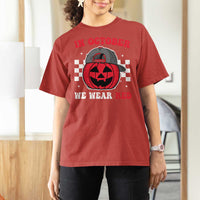 Red October Halloween T Shirt For Women Vintage Philadelphia Baseball Fan Jackolantern Pumpkin - Wonder Print Shop